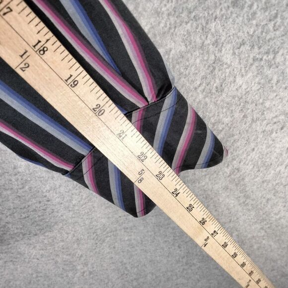 Ted Baker London Button Down Shirt Mens Sz 16.5-34/35 Black Multi Striped - Picture 6 of 11
